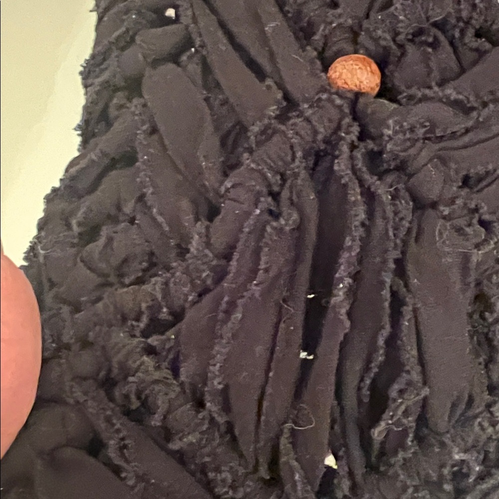 Vintage Free People Black Fringe Crochet Jacket - Picture 6 of 12